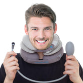 LK Nackenstrecker. Nackentraktionsgerät mit integriertem Airbag. Verstellbares Halswirbel-Traktionsgerät zur Linderung von Nackenschmerzen. Tragbares, verbessertes Design für Nacken- und Schulterentspanner.