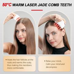 Tech Love JCR Scalp Massager. Wireless Handheld Jade Comb | Portable Electric Head Massager for Scalp Care | Relaxing Scalp & Back Massage Tool.