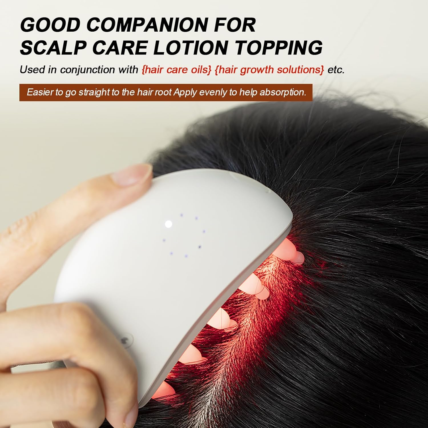 Tech Love JCR Scalp Massager. Wireless Handheld Jade Comb | Portable Electric Head Massager for Scalp Care | Relaxing Scalp & Back Massage Tool.