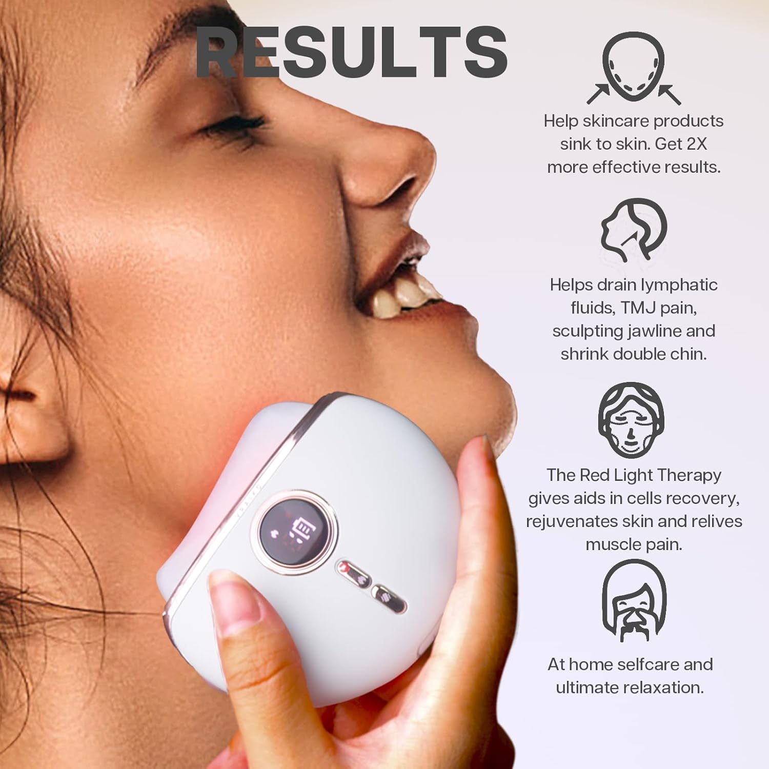 Tech Love SCJ Aurora Gua Sha Face Tools. Face Shaping Tool. Electric Face Massager with Heat & Vibration & Anti-Ageing. Facelift. Wrinkle and Swelling Reduction