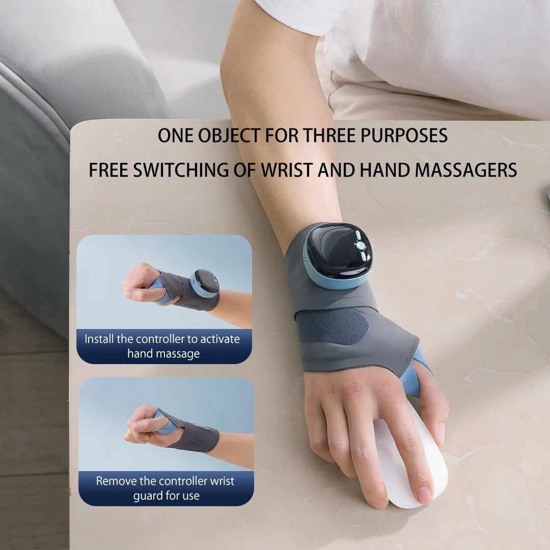 Tech Love WD1 Smart Heated Wrist Brace – EMS Electric Massage & Vibration Therapy, Rechargeable Heating Wrap for Tenosynovitis Relief