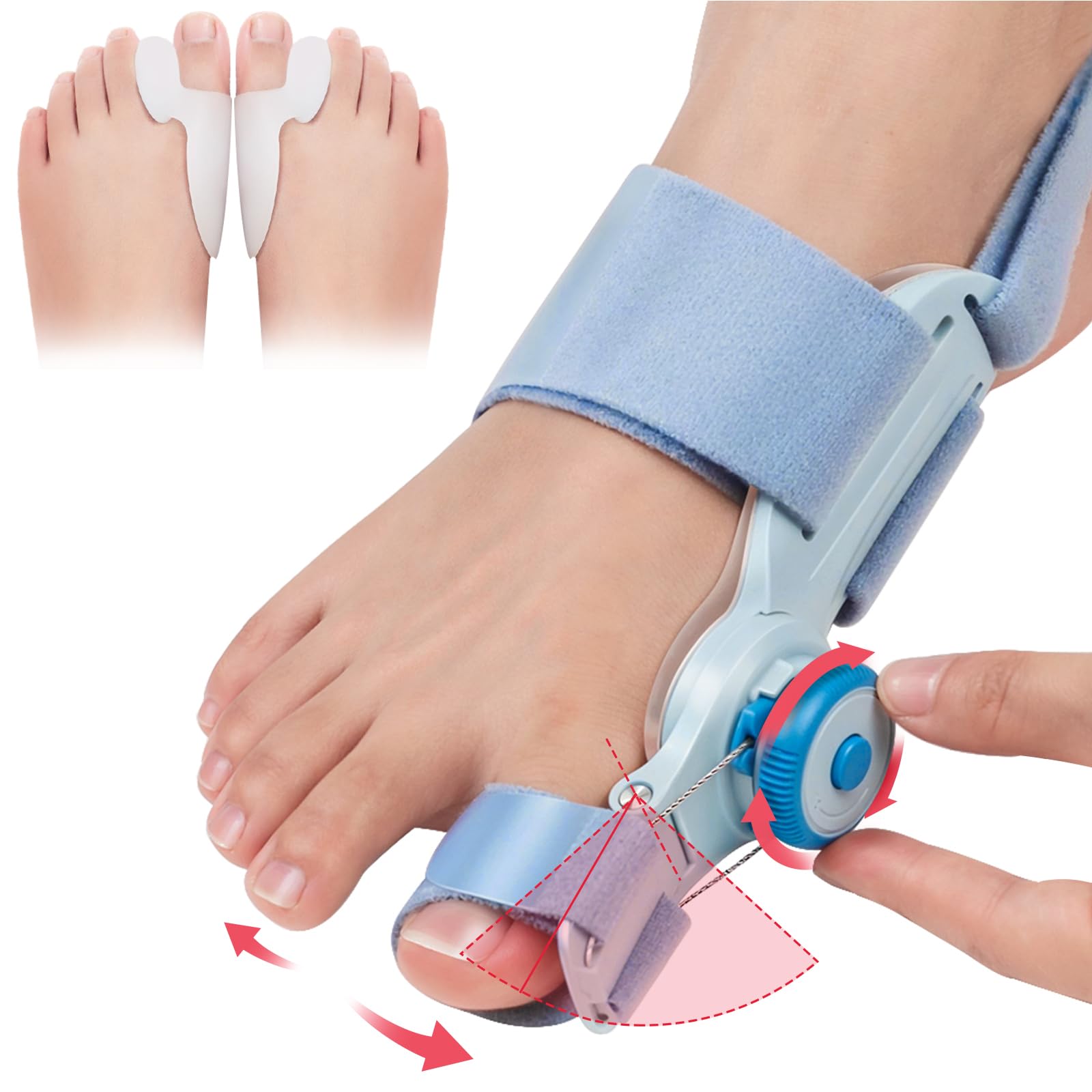 Tech Love Bunion Corrector Women Men Adjustable Knob Bunion Relief Orthopedic Toe Straightene